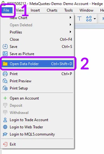 MT5 Data Folder